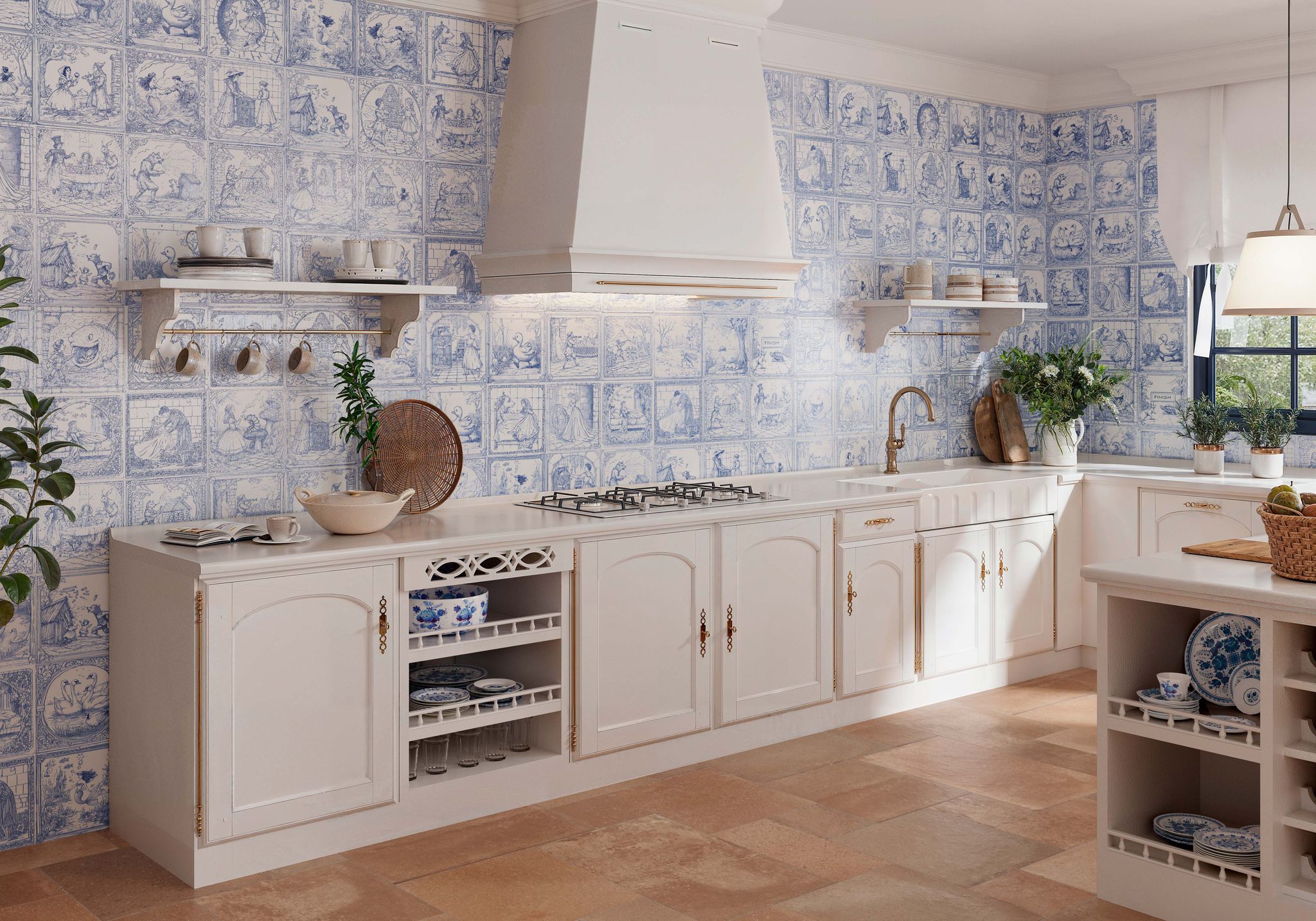 OUAT_ONCE_UPON_A_TILE_25X25_ADAGIO_ROSSO_MOD66_KITCHEN_01 | Codicer
